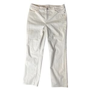 Chico's So Slimming White Girlfriend Slim Leg Crop Jeans - Size 1 (US 8)